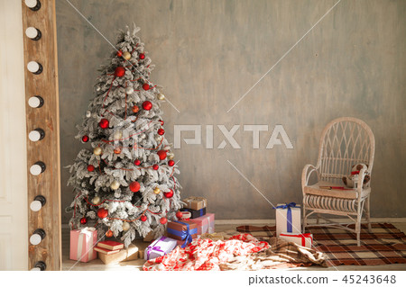 antique Christmas tree new year winter gifts decor 45243648
