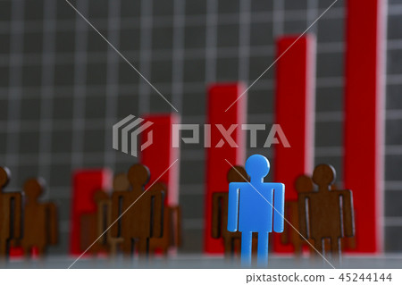 Little plastic blue toy figure stand out Little plastic blue toy figure stand out 45244144