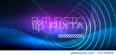 Neon glowing circles background Neon glowing circles background 45244864