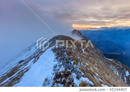 mountain landscape in sunset 45244907