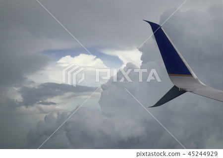 Sky and clouds over USA taken from a plane 45244929
