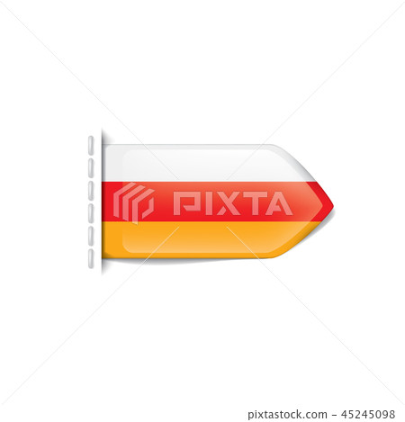 South Ossetia flag, vector illustration on a white background. South Ossetia flag, vector illustration on a white background. 45245098