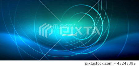 Neon glowing circles background Neon glowing circles background 45245392