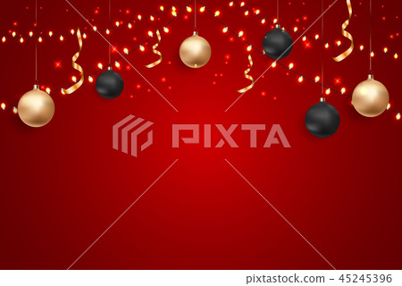 Merry Christmas and New Year Background. Vector Illustration 45245396