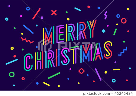 Merry Christmas.. Greeting card with text Merry Christmas Merry Christmas.. Greeting card with text Merry Christmas 45245484