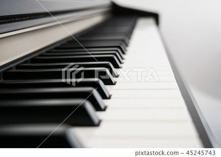 Piano keys side view 45245743