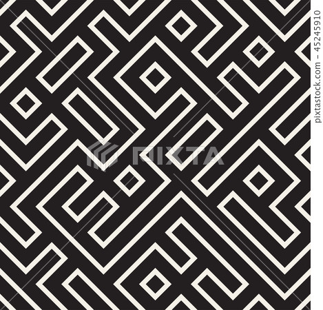 Irregular maze line lattice. Abstract geometric background design. Vector seamless pattern. Irregular maze line lattice. Abstract geometric background design. Vector seamless pattern. 45245910