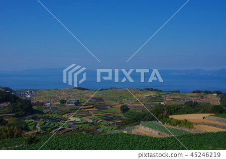 Tanabata observation platform Unzen city Nanzan mountain town Potato field Tachibana Bay 45246219
