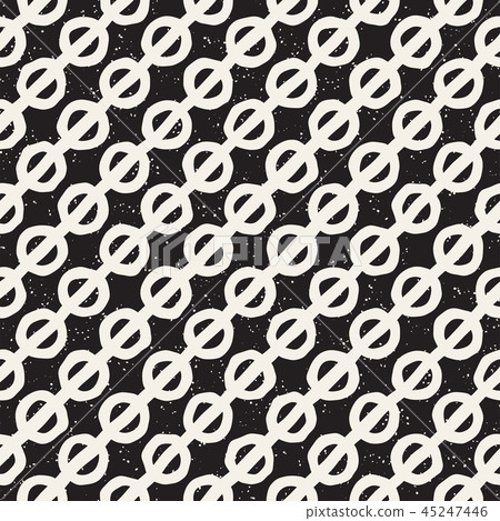 Hand drawn seamless pattern. Abstract geometric shapes background in black and white. Vector ethnic Hand drawn seamless pattern. Abstract geometric shapes background in black and white. Vector ethnic 45247446