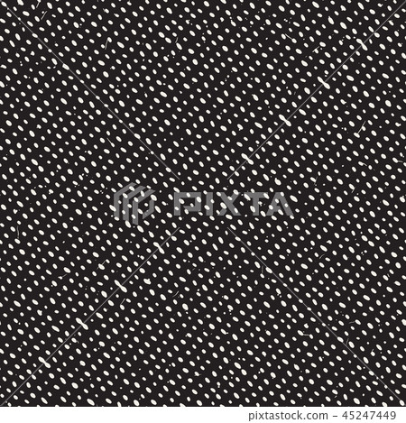 Simple ink geometric pattern. Monochrome black and white strokes background. Hand drawn ink texture 45247449