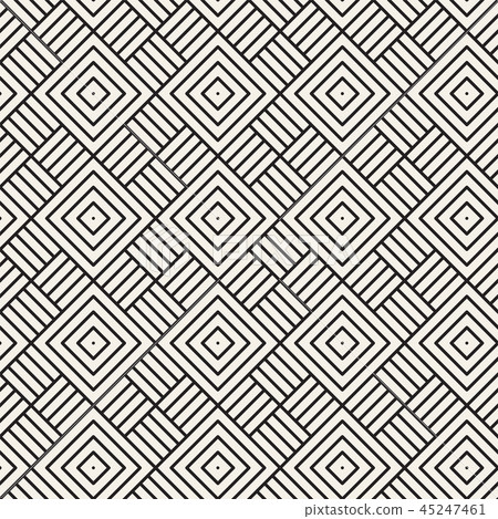 Abstract geometric pattern with stripes. Vector seamless background. Black and white lattice texture 45247461