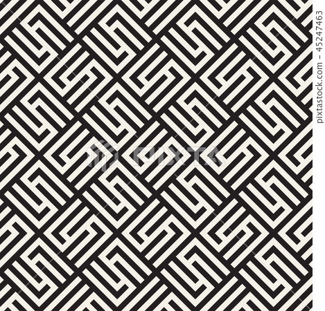 Vector seamless subtle lattice pattern. Modern stylish texture with monochrome trellis. Repeating 45247463