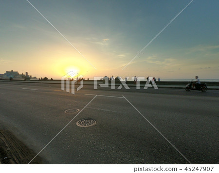 Sunset on Malecon Street Sunset on Malecon Street 45247907