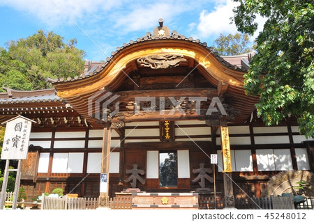 調布市神大寺本館和晴朗的秋天天空 45248012