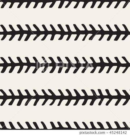 Simple ink geometric pattern. Monochrome black and white strokes background. Hand drawn ink texture Simple ink geometric pattern. Monochrome black and white strokes background. Hand drawn ink texture 45248142