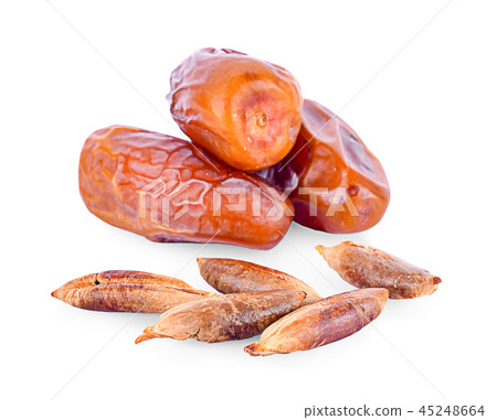 dried fruits from date palm isolated on white dried fruits from date palm isolated on white 45248664