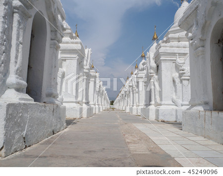 Monk at Kuthodaw pagoda in Mandalay, Burma Myanmar 45249096