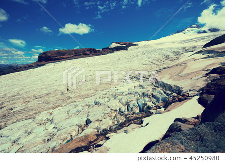 Mountain Tronador and glaciers of Alerce and Castano Overa 45250980
