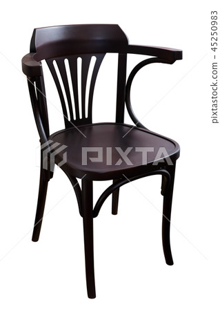 Black wooden chair isolated 45250983