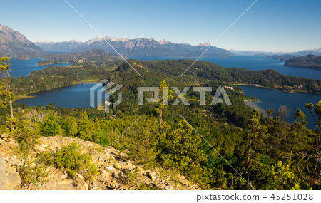 Lakes Nahuel Huapi and mountain Campanario Lakes Nahuel Huapi and mountain Campanario 45251028