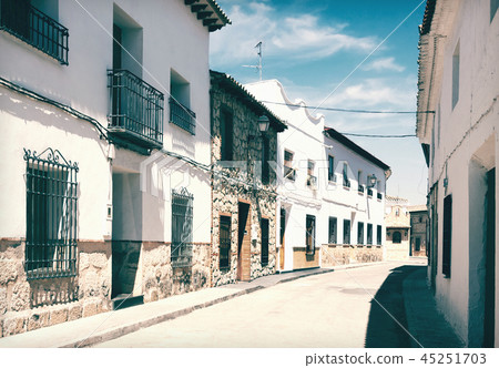 Ordinary street of spanish town. El Toboso Ordinary street of spanish town. El Toboso 45251703