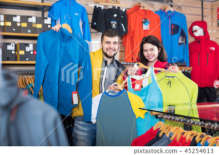 Couple enjoying new sportswear Couple enjoying new sportswear 45254613