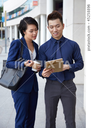 Business people at the city Business people at the city 45258896