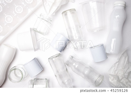 Recyclable garbage consisting of glass Recyclable garbage consisting of glass 45259126