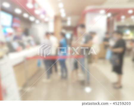 Many people queue to get order food,Abstract Blur Many people queue to get order food,Abstract Blur 45259203