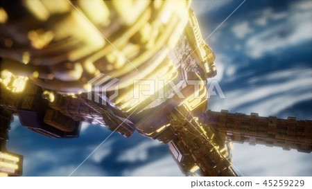 Highly detailed huge spaceship 45259229