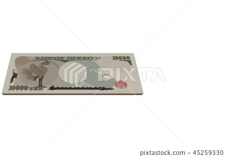 Japan yen 10,000 yen bill diagonally back Japan yen 10,000 yen bill diagonally back 45259330