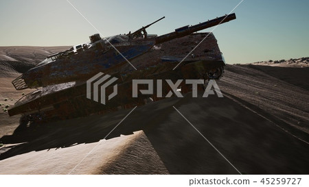 Old Rusty Tank in Desert Old Rusty Tank in Desert 45259727