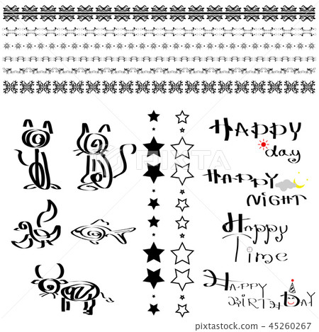 line decorative design vector set line decorative design vector set 45260267