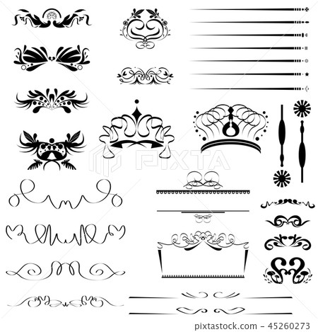 line decorative design vector set 45260273