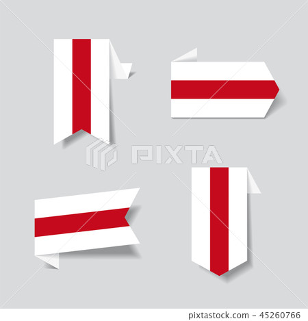 Belarusian flag stickers and labels. Vector illustration. 45260766