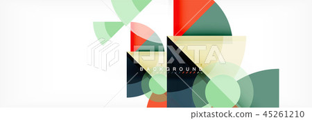 Triangles and circle geometric background 45261210