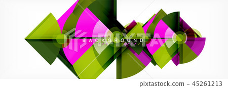 Triangles and circle geometric background 45261213