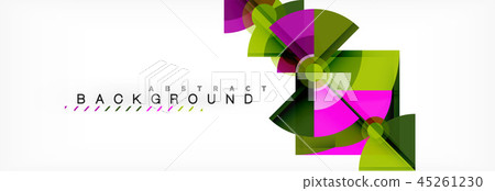 Triangles and circle geometric background 45261230