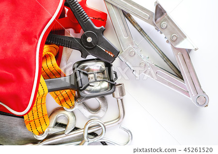 Car emergency kit on white background 45261520