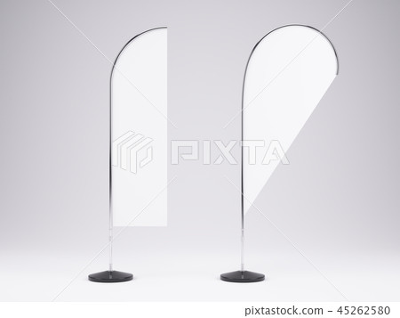 Outdoor Promotion Flag. Banner Mock Up 45262580