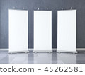 Three Blank roll up banner display 45262581