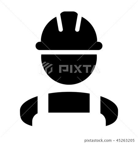 Worker icon vector male construction service sign 45263205