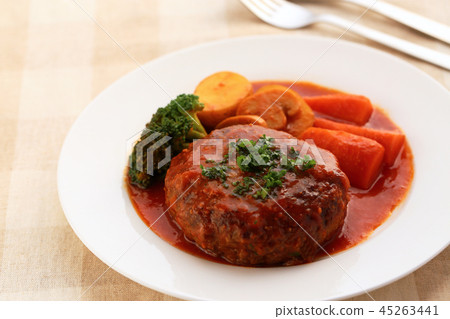 Braised hamburger steak 45263441