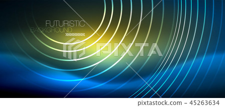 Neon glowing circles background 45263634