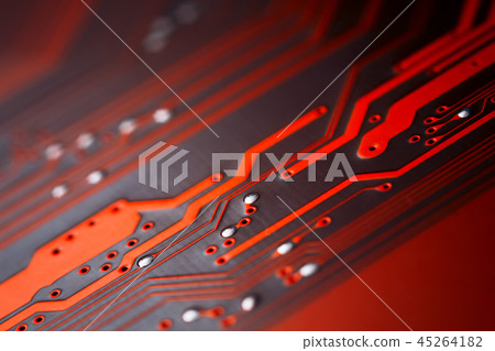 Bokeh electronic circuit close up computer. Selective focus Bokeh electronic circuit close up computer. Selective focus 45264182