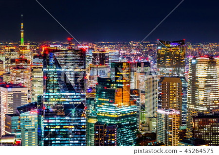 looking up view of Mori Building and spider sculpt looking up view of Mori Building and spider sculpt 45264575
