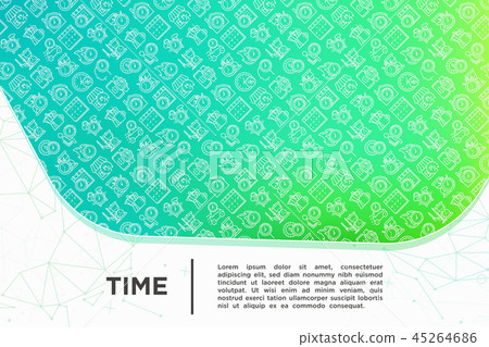 Time concept with thin line icons - Stock Illustration [45264686] - PIXTA