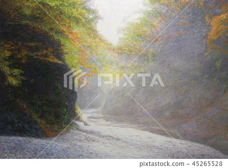 Landscape paintings of the misty blowing valley Landscape paintings of the misty blowing valley 45265528