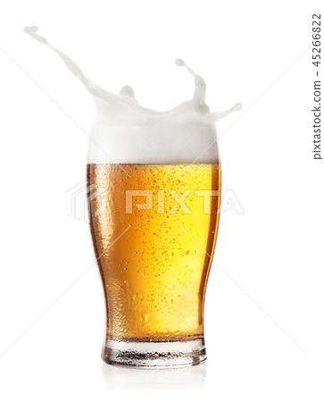Splash in a glass of beer 45266822