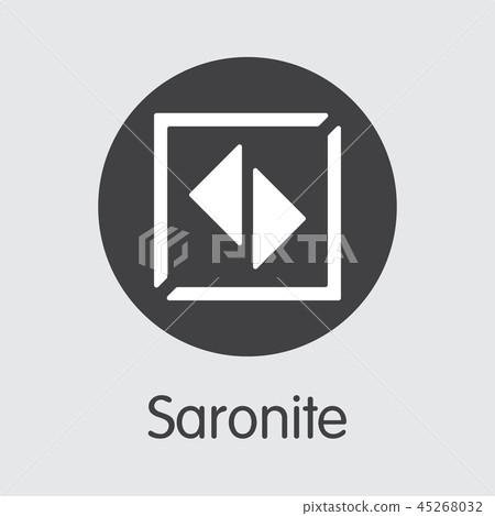 Saronite Crypto Currency Coin. Vector Pictogram of XRN. 45268032